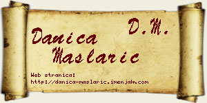 Danica Maslarić vizit kartica